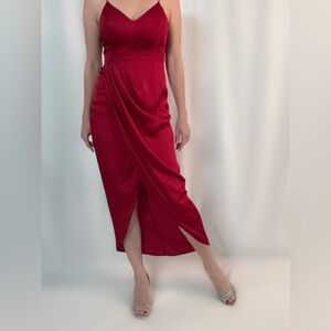 Express Asymmetrical Red Skirt